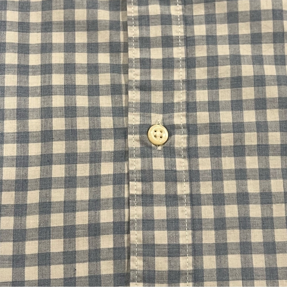 J.Crew Men’s Secret Wash Slim Fit Cotton Poplin Shirt Blue Plaid XL Preppy - Picture 7 of 16